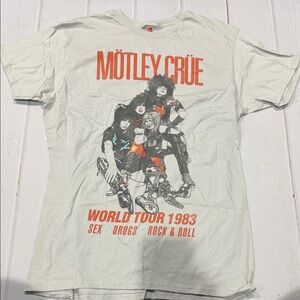 Hanes White Motley Crue Graphic Tee